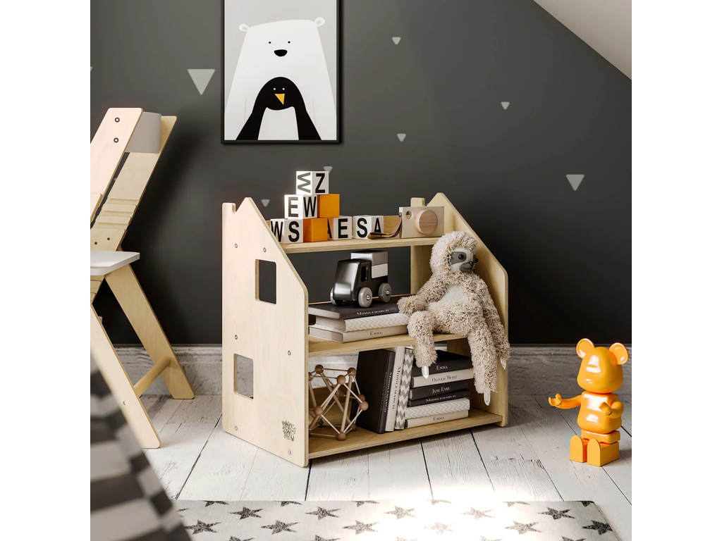Montessori játéktároló polc – natúr – BusyKids BusyKids