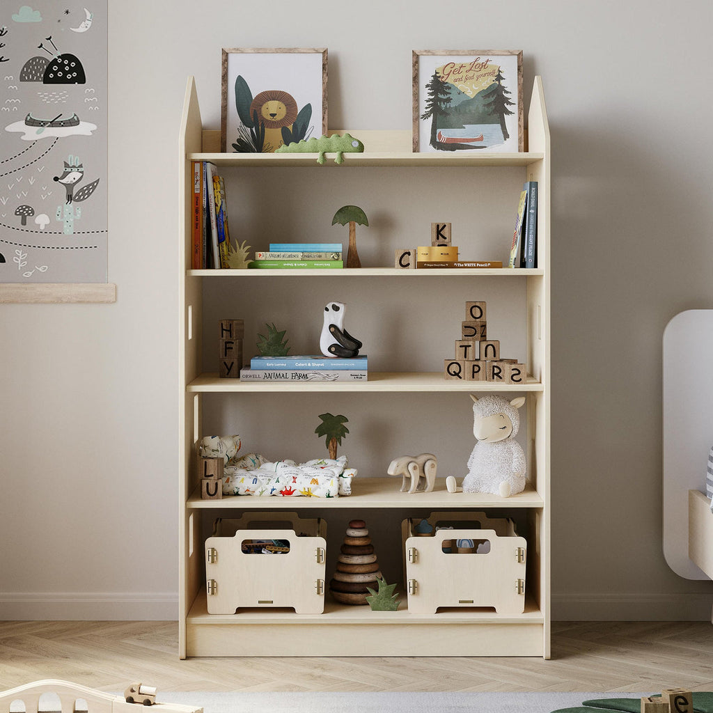Egymásra rakható játéktároló doboz – natúr BusyKids