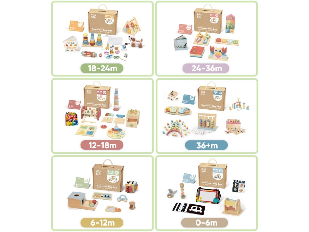 Montessori játékdoboz – 0–6 hónap – BusyKids BusyKids