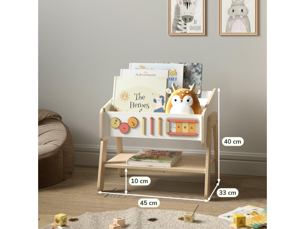 LILU 3az1-ben könyvespolc, szék és éjjeliszekrény – BusyKids BusyKids