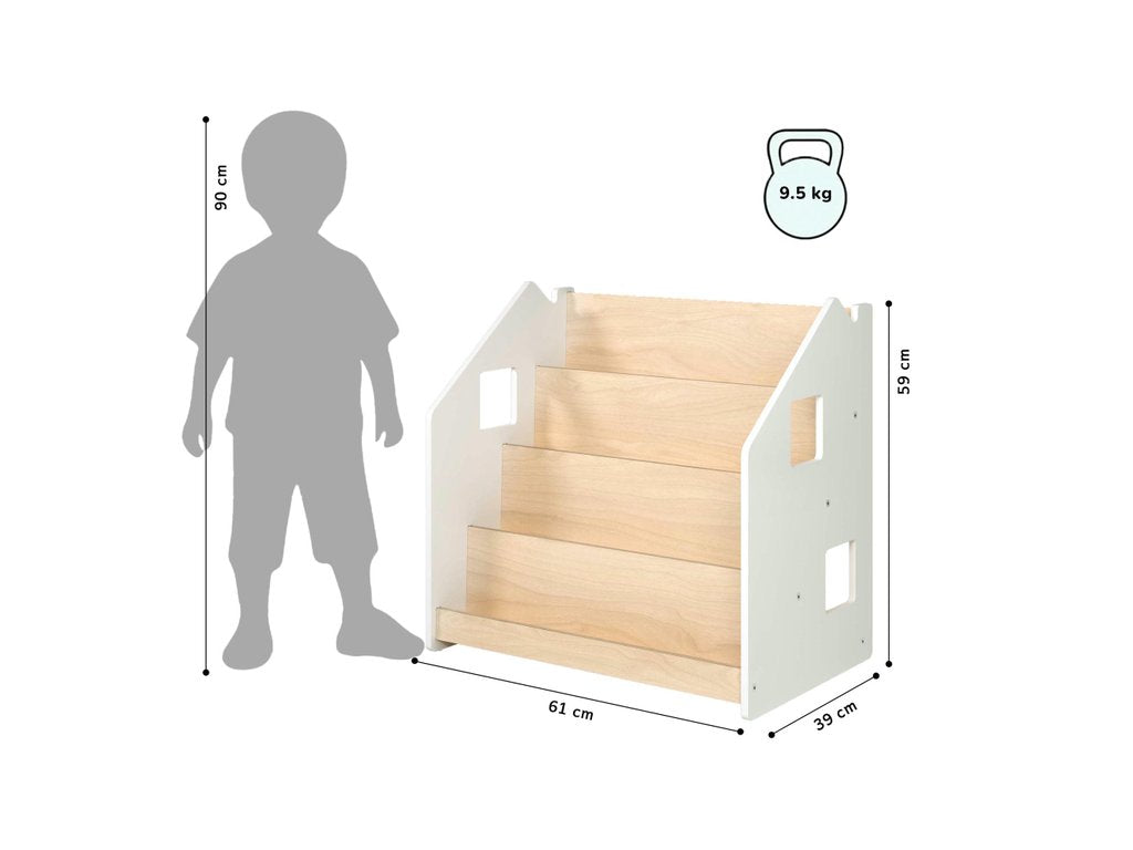 Montessori előre néző könyvespolc – BusyKids BusyKids