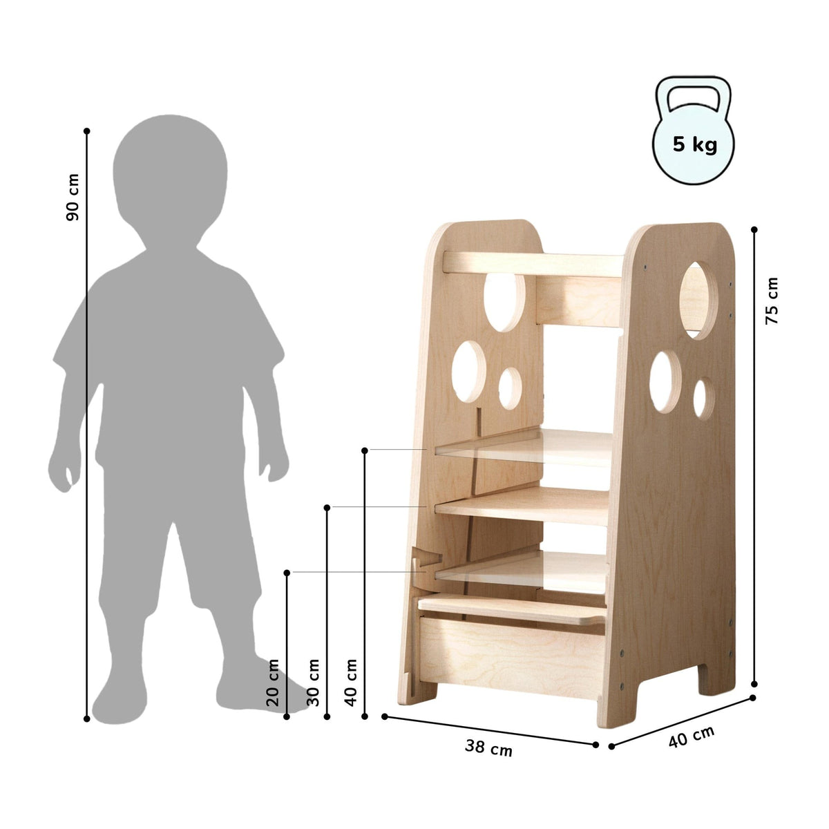 750+ állítható tanulótorony 3az1-ben – BusyKids