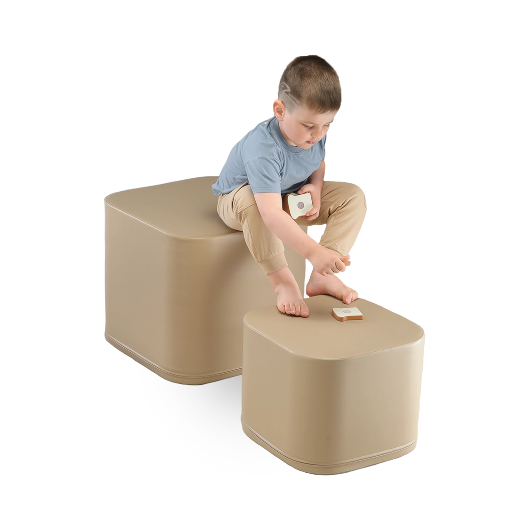 Small Play Pouf Cube - Beige IGLU