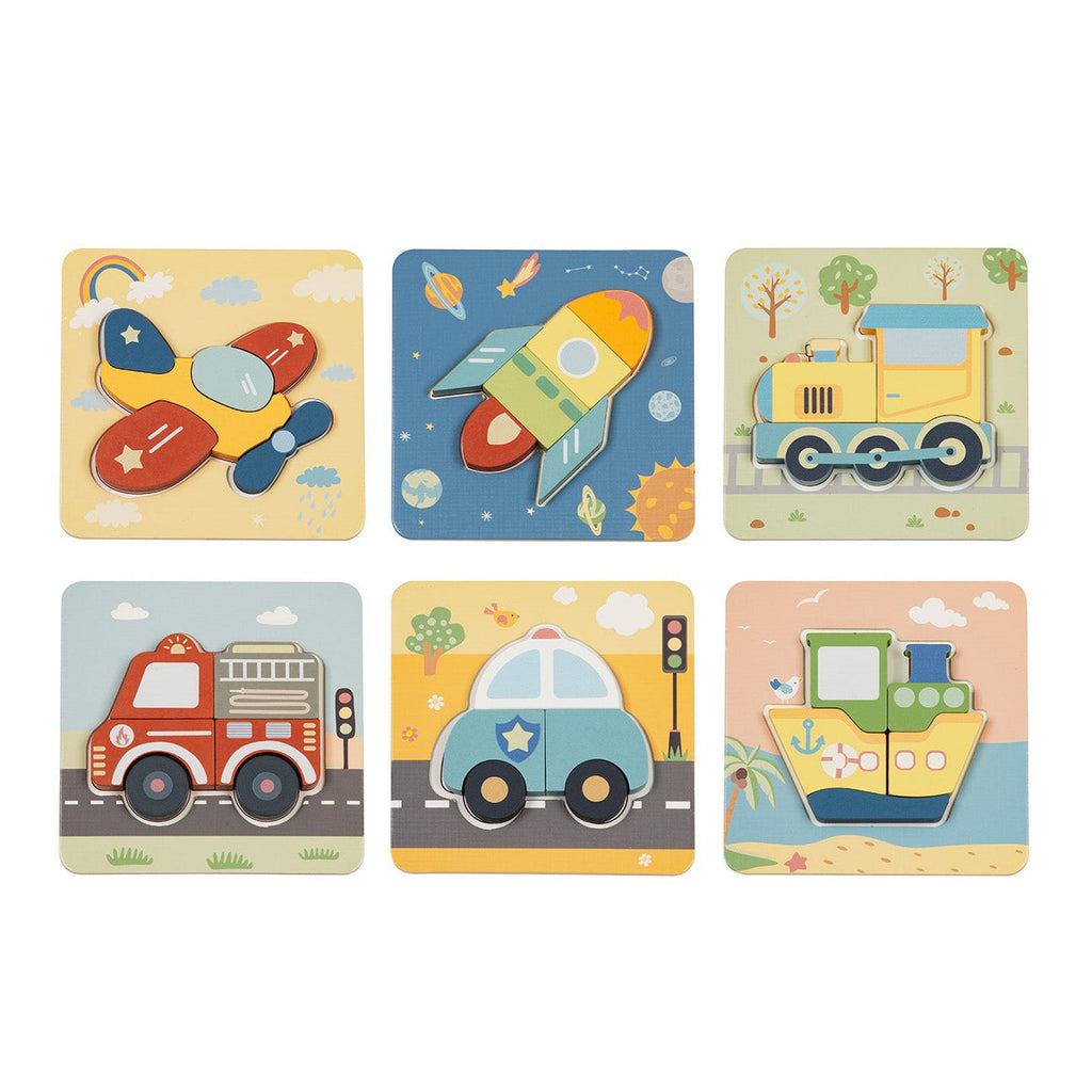 Közlekedési puzzle szett 6az1-ben BusyKids