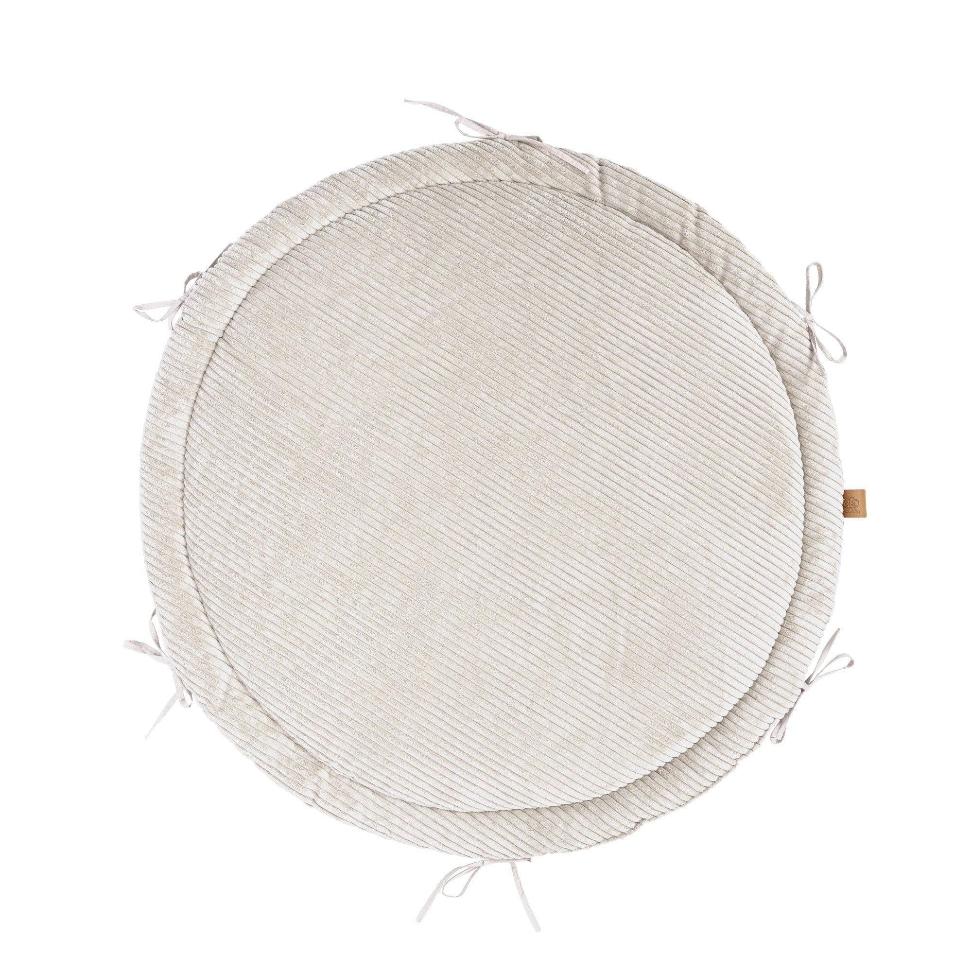 Baby Nest & Play Mat With Crib Bumper Braid - Ecru