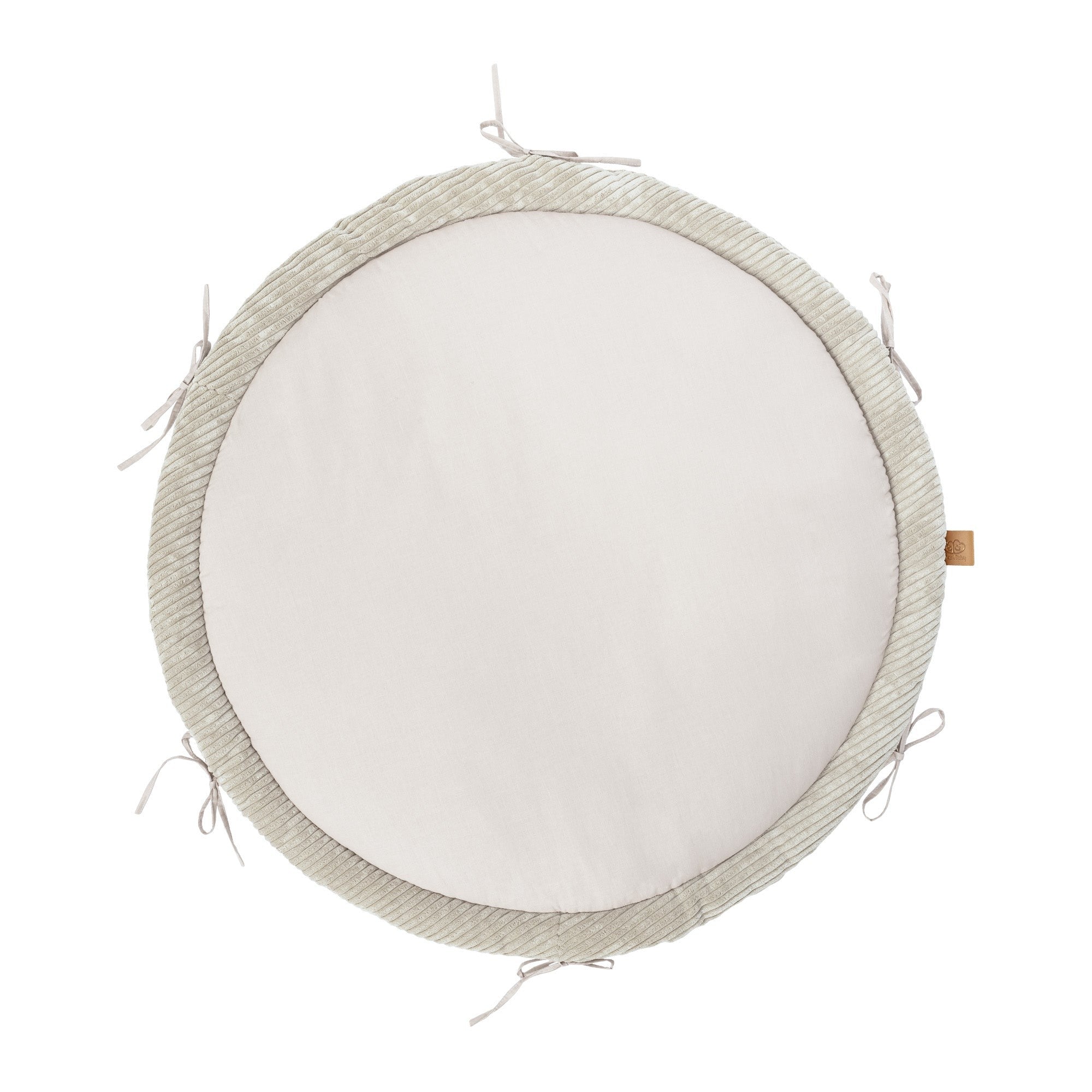 Baby Nest & Play Mat With Crib Bumper Braid - Ecru