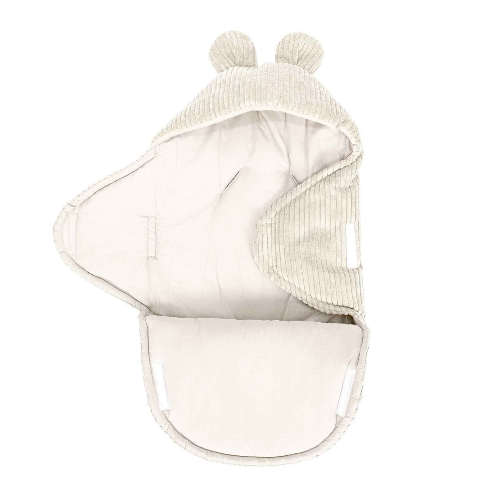 Baby Swaddle with Bear Ears – Ecru