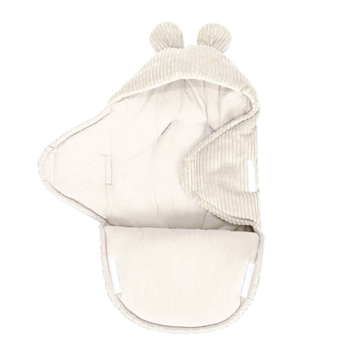 Baby Swaddle with Bear Ears – Ecru