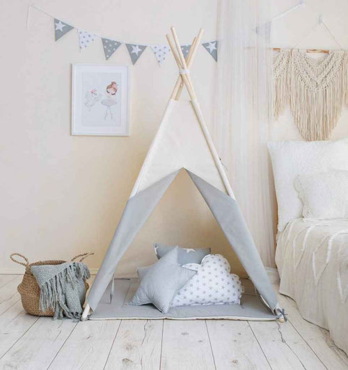 Beige & Grey Teepee Tent