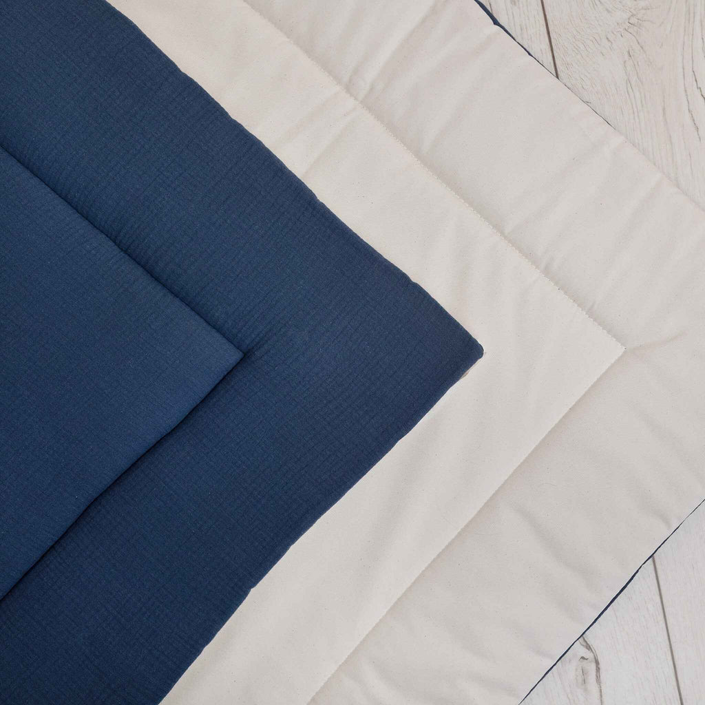Beige-Navy Blue Teepee Tent