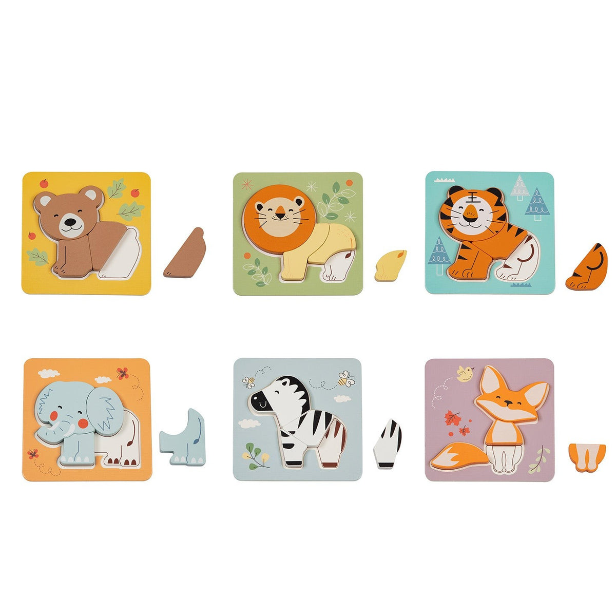 Állatos puzzle szett 6az1-ben – BusyKids