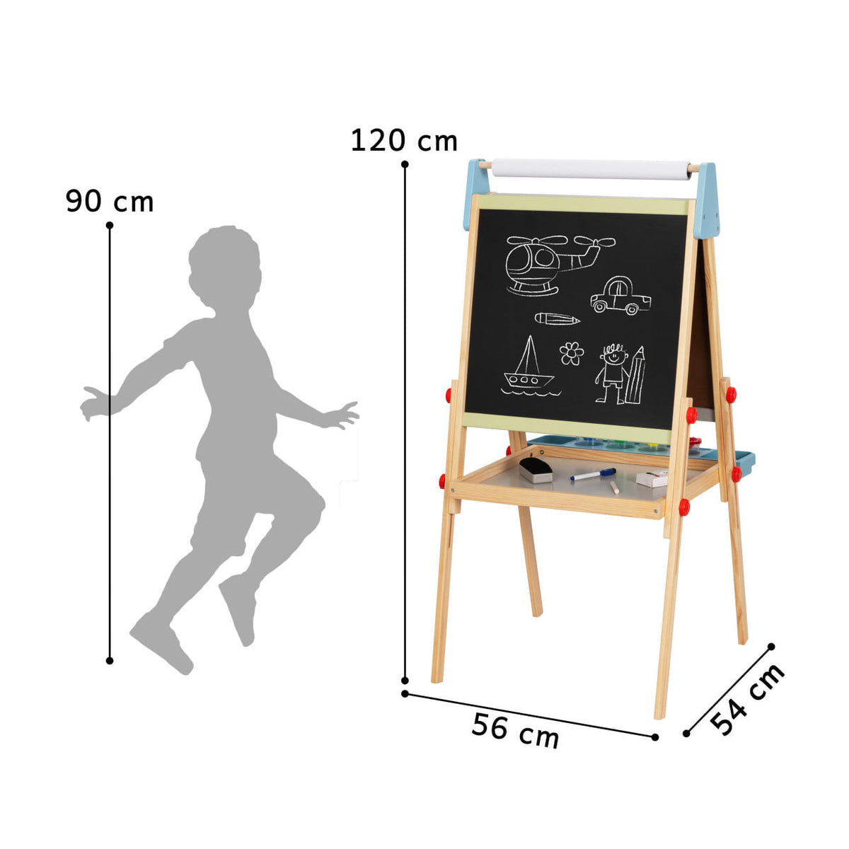 Állítható magasságú festőállvány gyerekeknek – kétoldalas – BusyKids
