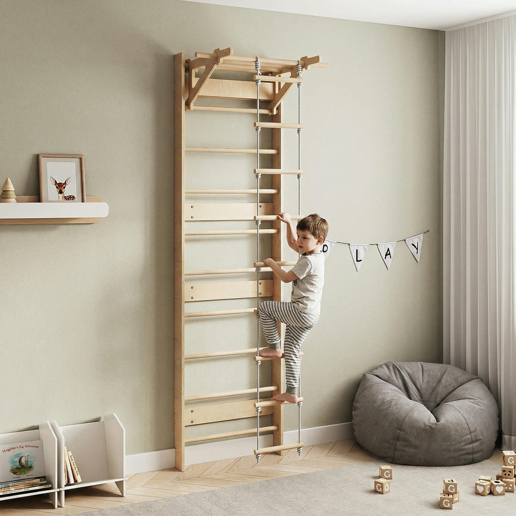 EVERGYM kötéllétra fa fokokkal – BusyKids