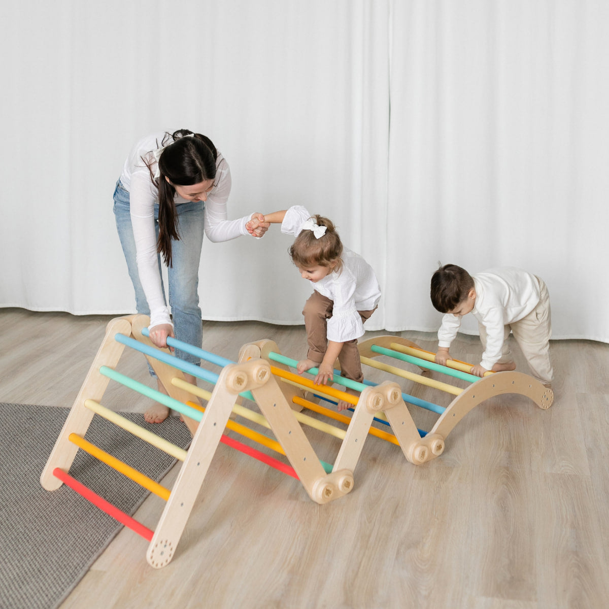 Flexi fa mászóka gyerekeknek – L szett – BusyKids