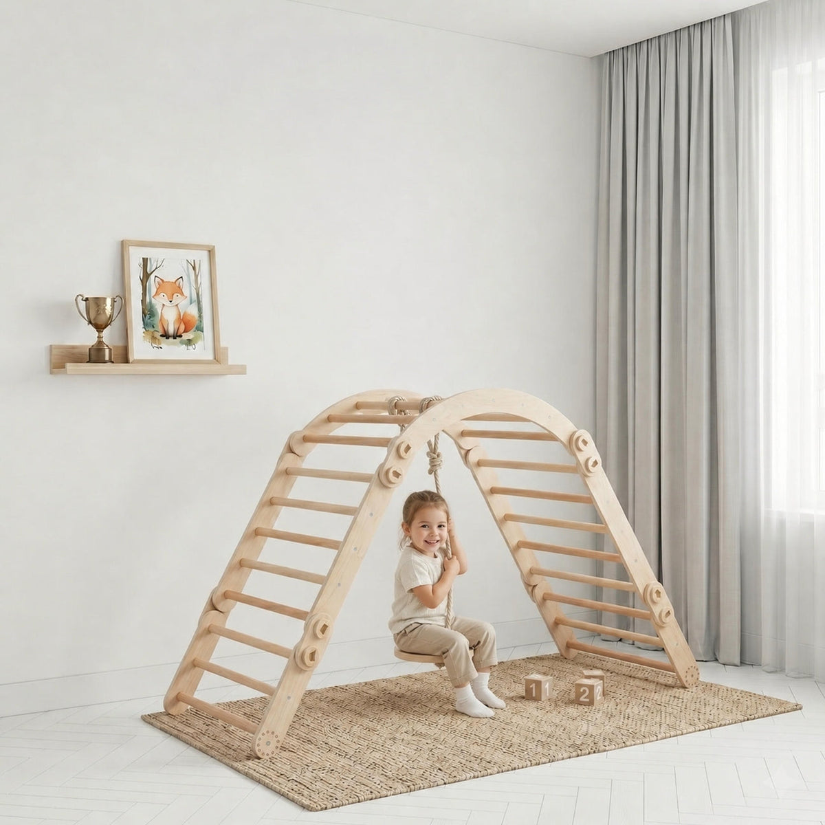 Flexi fa mászóka gyerekeknek – L szett – BusyKids