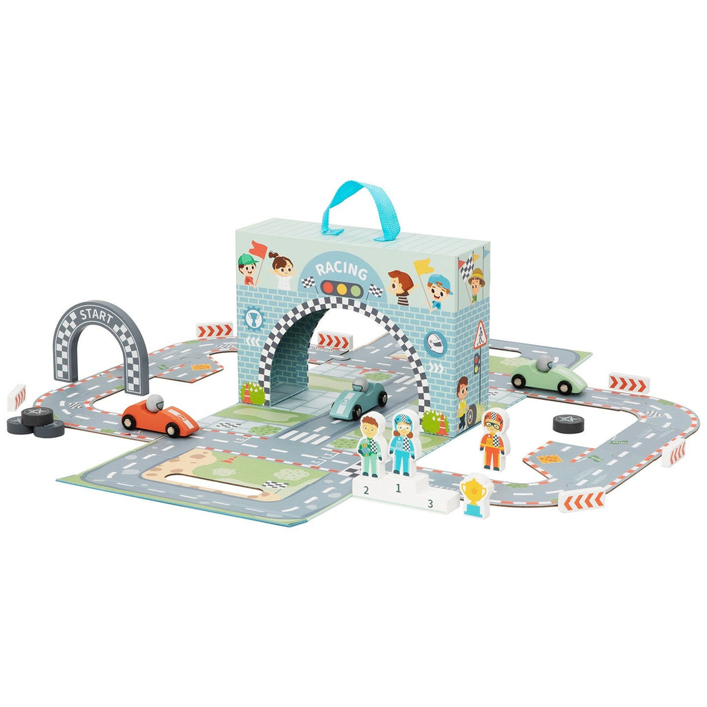 Hordozható játékdoboz – autóverseny – BusyKids