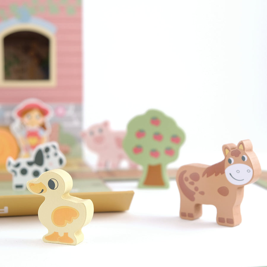 Hordozható játékdoboz – farm – BusyKids