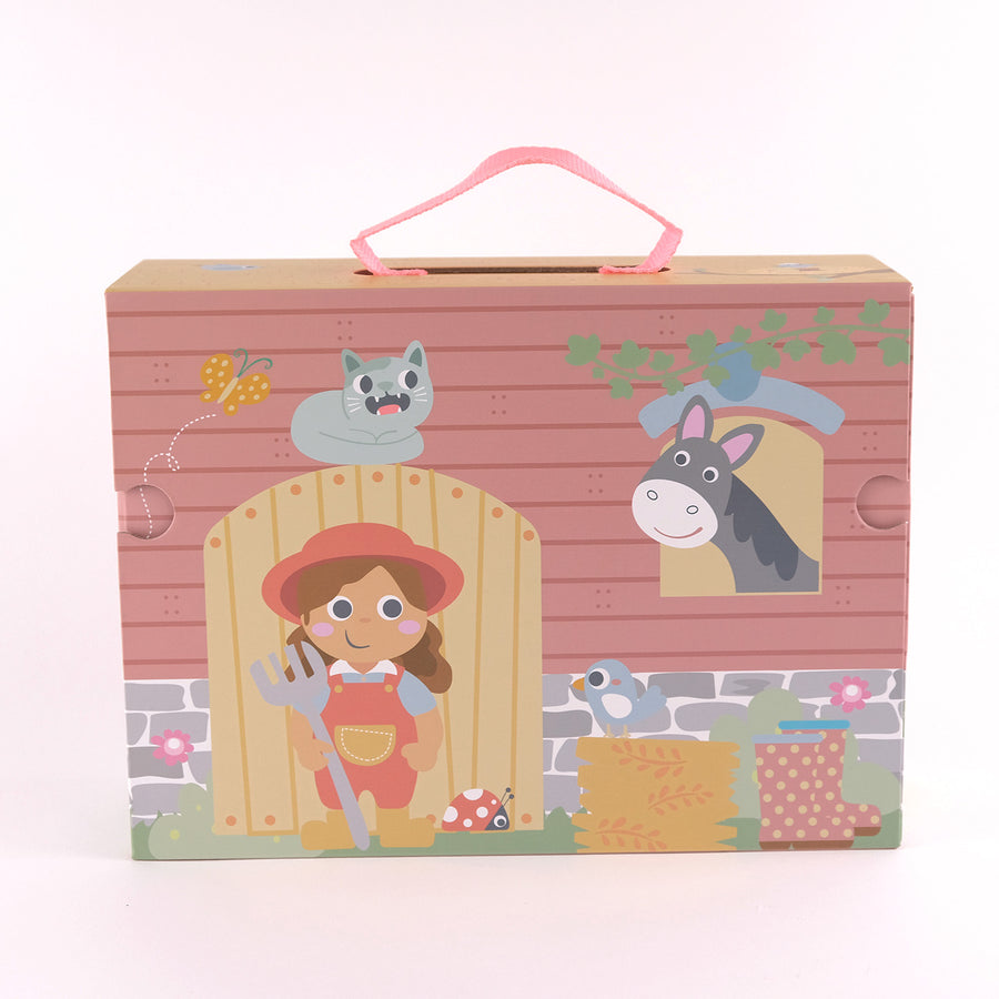 Hordozható játékdoboz – farm – BusyKids