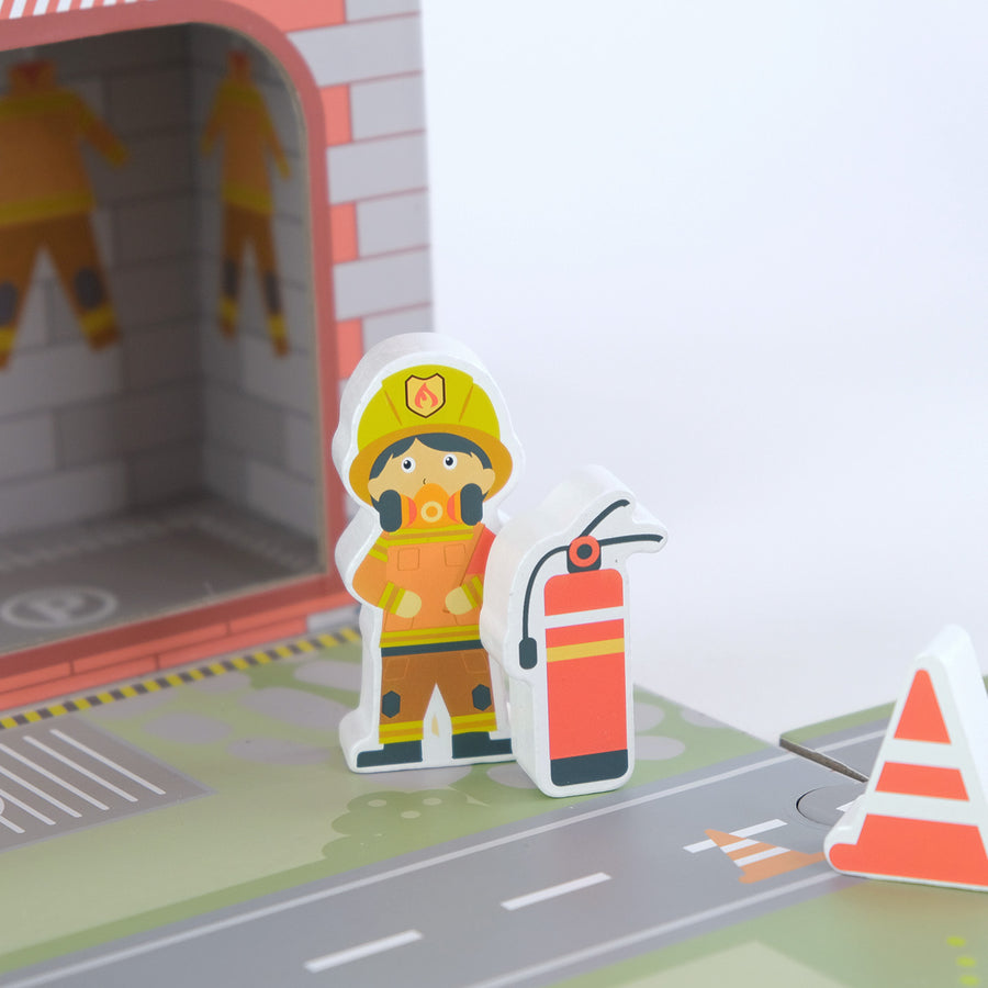 Hordozható játékdoboz – tűzoltóság – BusyKids