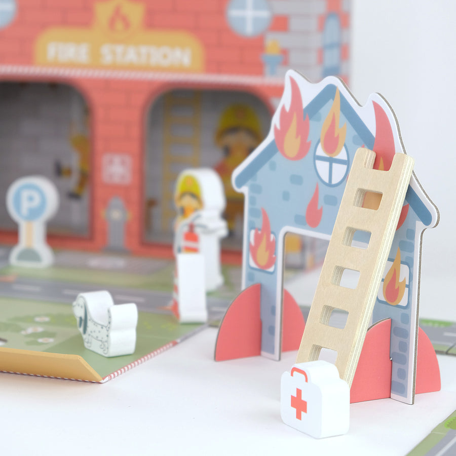 Hordozható játékdoboz – tűzoltóság – BusyKids