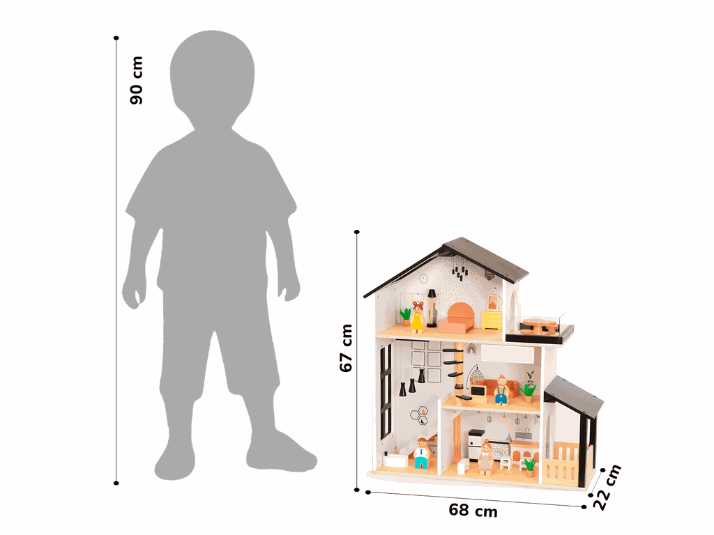 NORDI háromszintes babaház – BusyKids