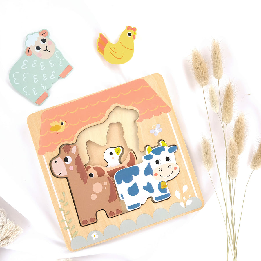 Többrétegű farmállatos puzzle – BusyKids