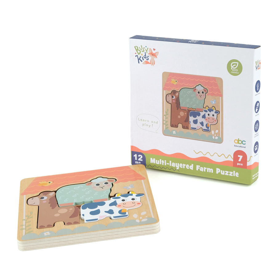 Többrétegű farmállatos puzzle – BusyKids