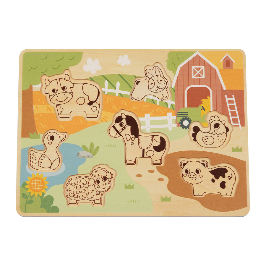 Vastag fa puzzle – farmállatok – BusyKids