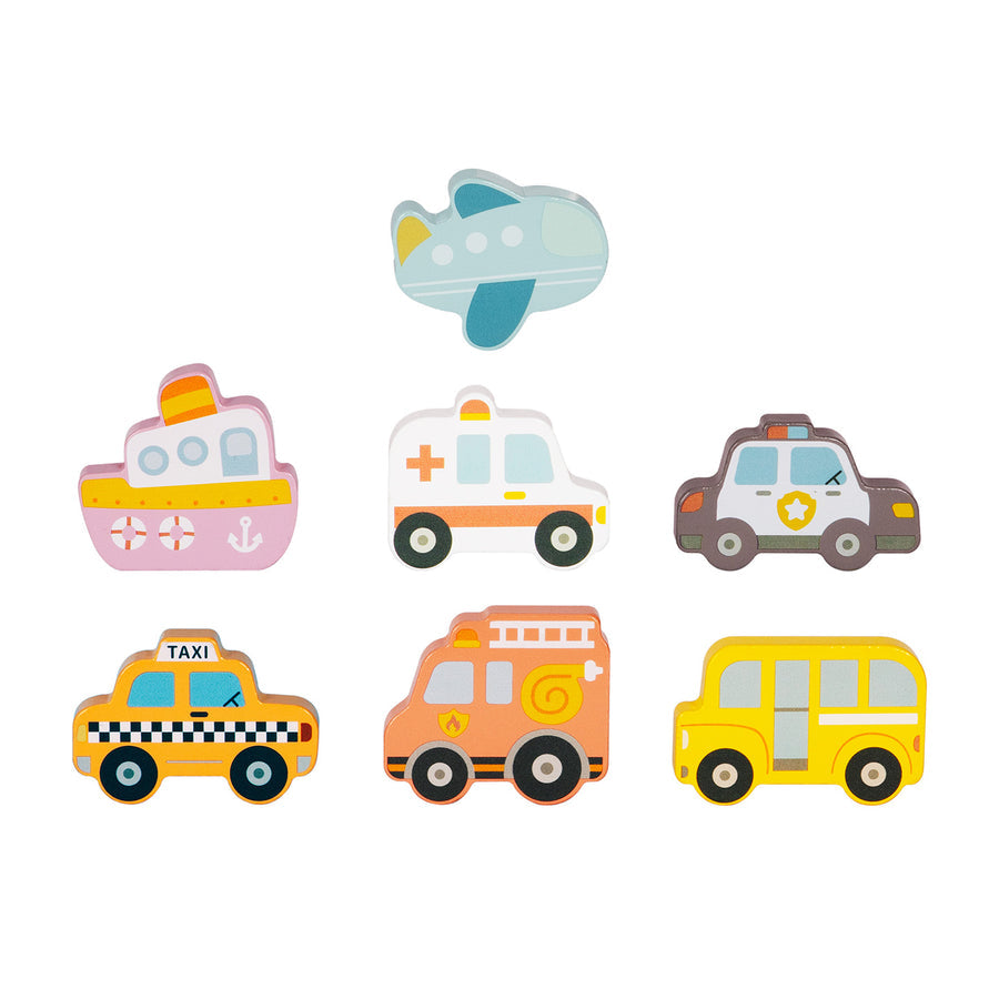 Vastag fa puzzle – közlekedés – BusyKids