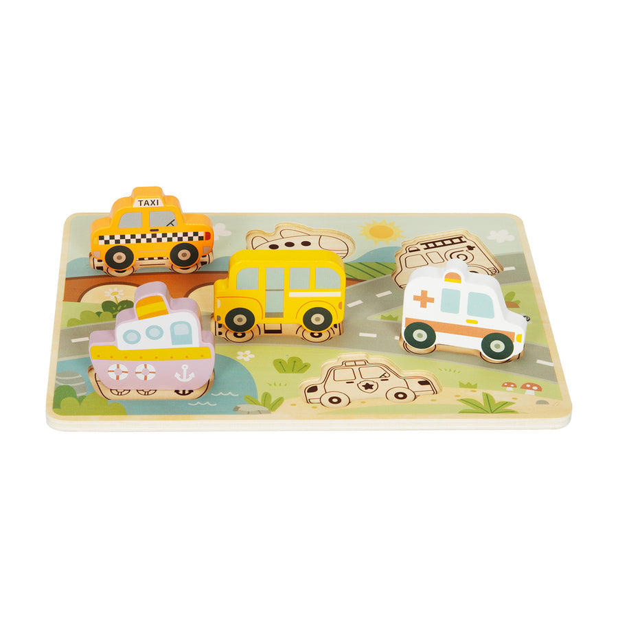 Vastag fa puzzle – közlekedés – BusyKids