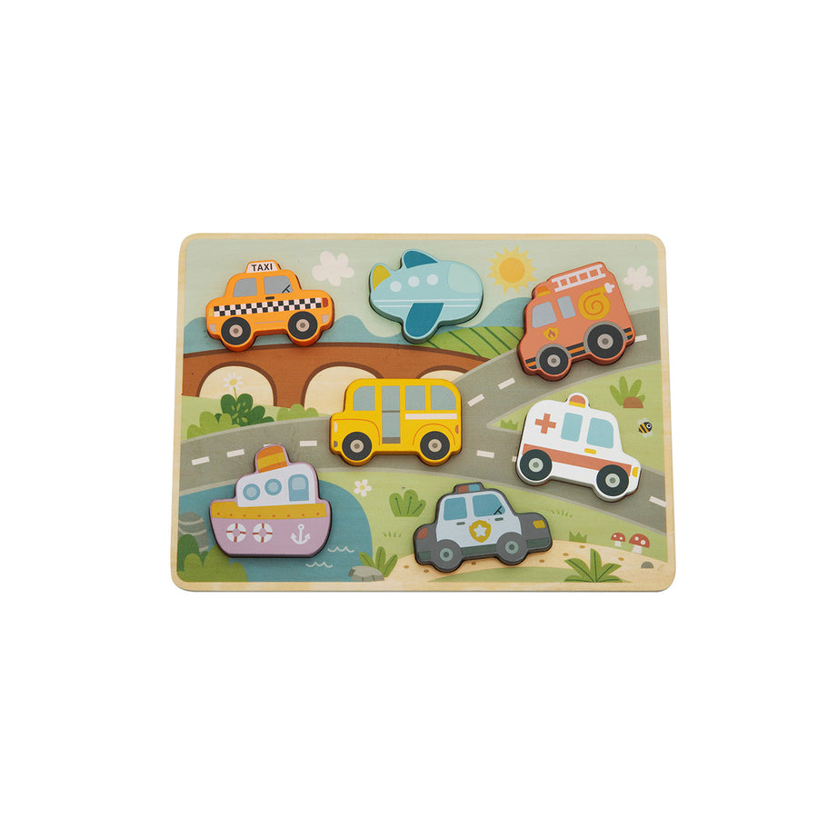Vastag fa puzzle – közlekedés – BusyKids
