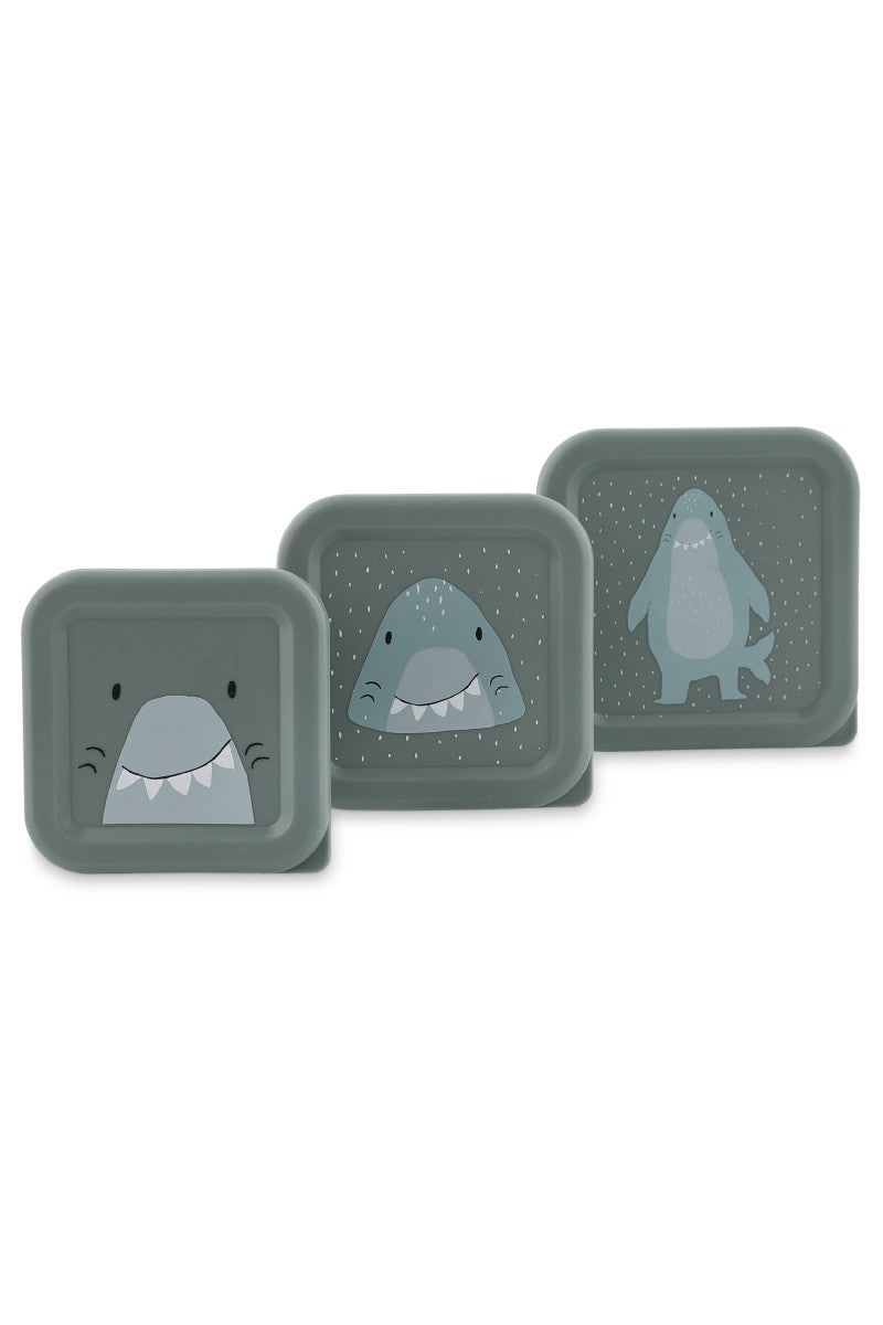 Egymásba rakható uzsonnás dobozok, 3 db – Mr. Shark – Trixie Baby