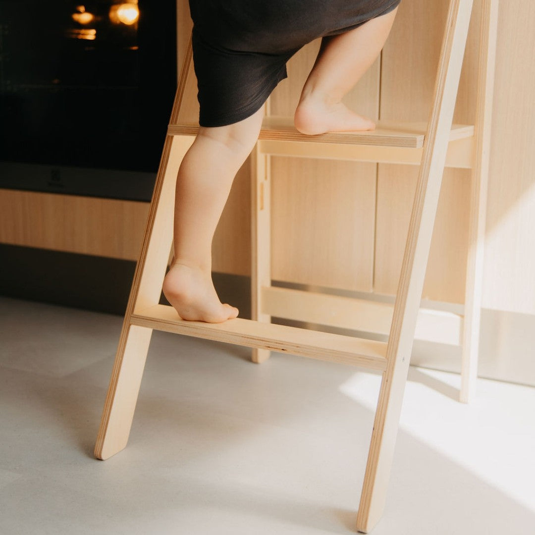 Foldable Kitchen Tower With Removable Rail