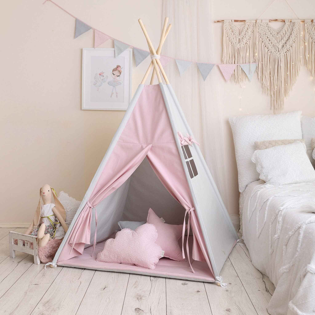 Grey-Pink Teepee Tent