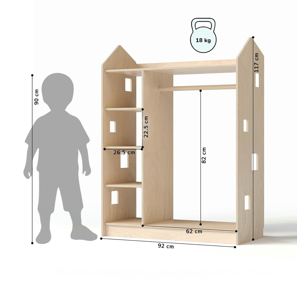 Házikó formájú nyitott gyerekszekrény – BusyKids