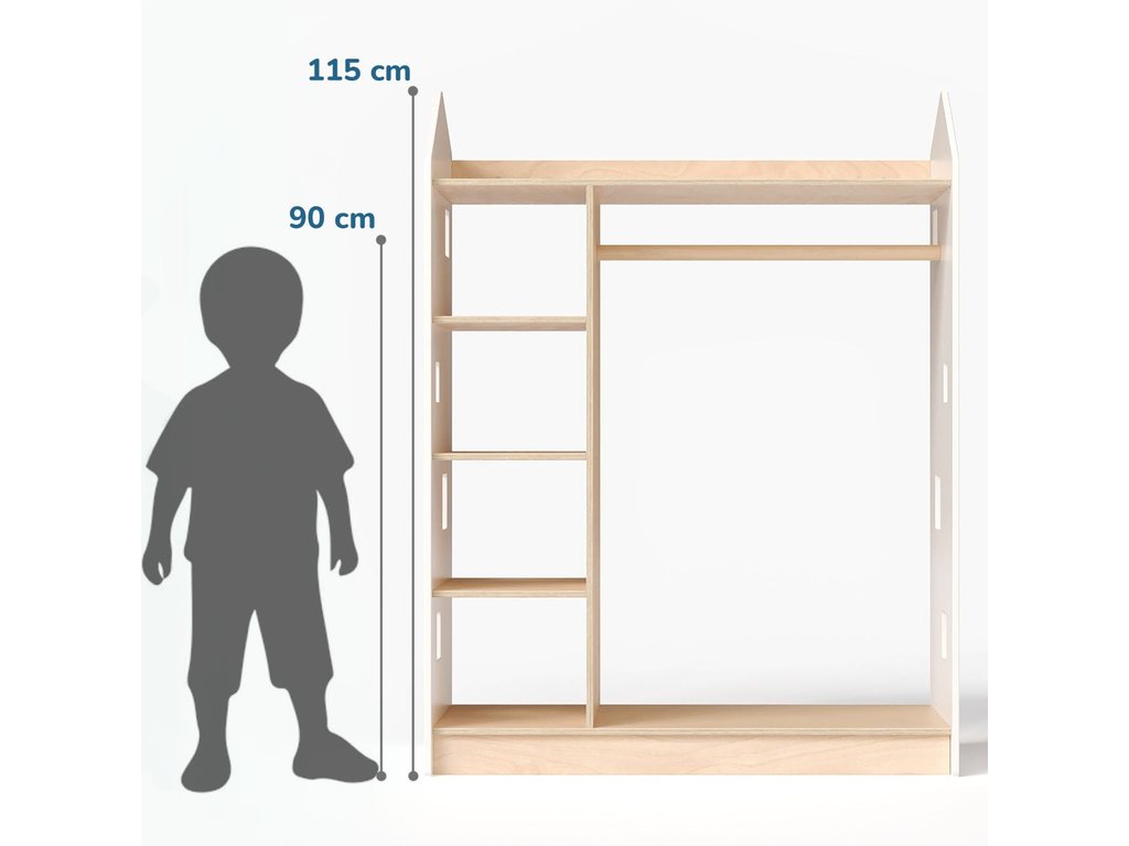 Házikó formájú nyitott gyerekszekrény – BusyKids