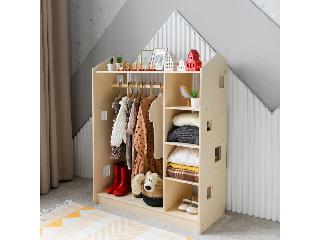 Házikó formájú nyitott gyerekszekrény – BusyKids