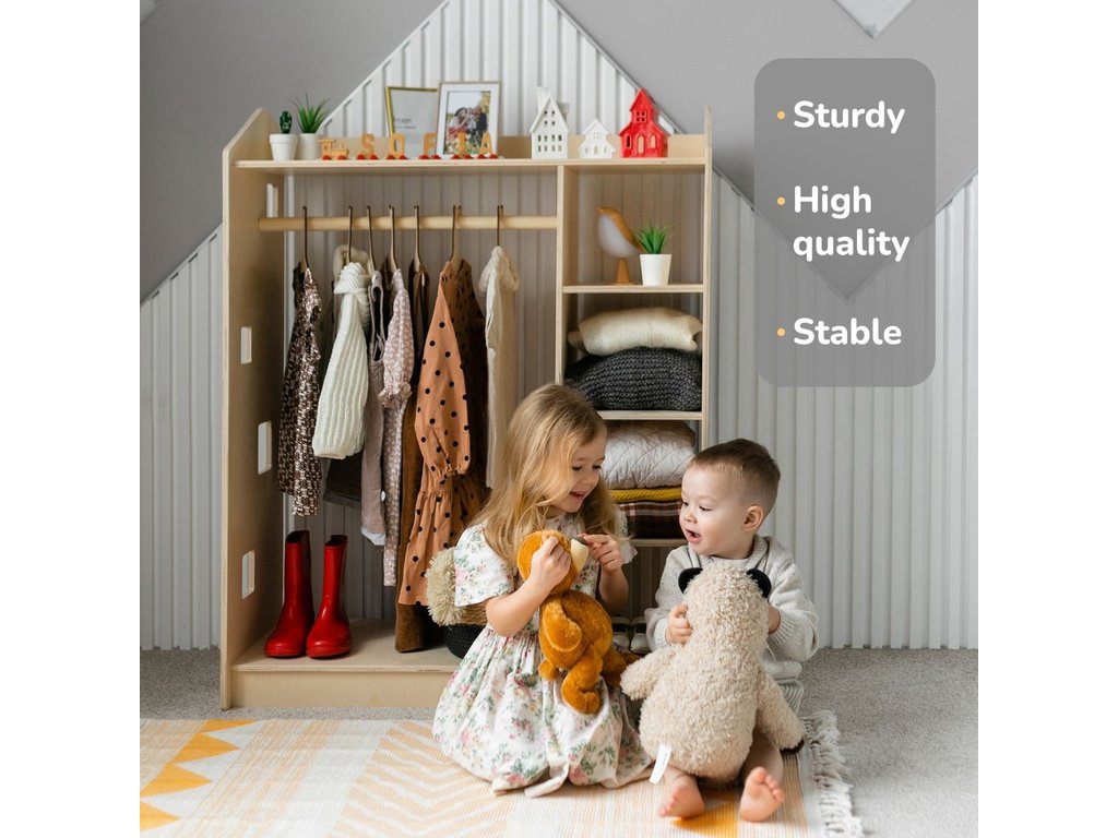 Házikó formájú nyitott gyerekszekrény – BusyKids