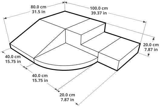 Corner Climber habszivacs mászókészlet – földes pasztell – IGLU