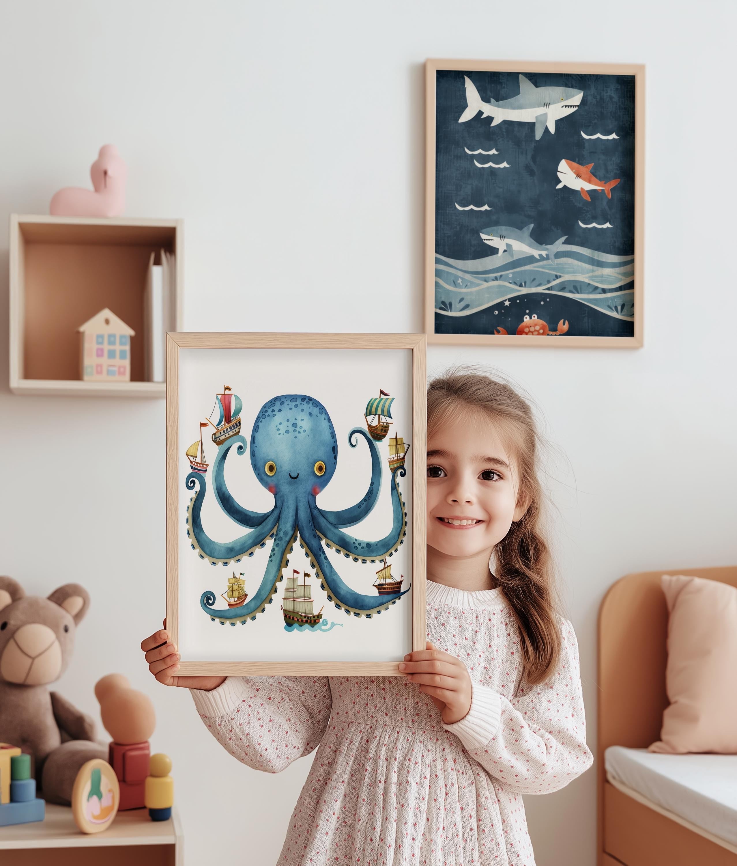 Magische Unterwasserwelt Poster Kinderzimmer · Geschenkidee für Kinder ·Märchenhafte Ozeane · Ozean-Abenteuer ·Deko Print ohne Rahmen-3
