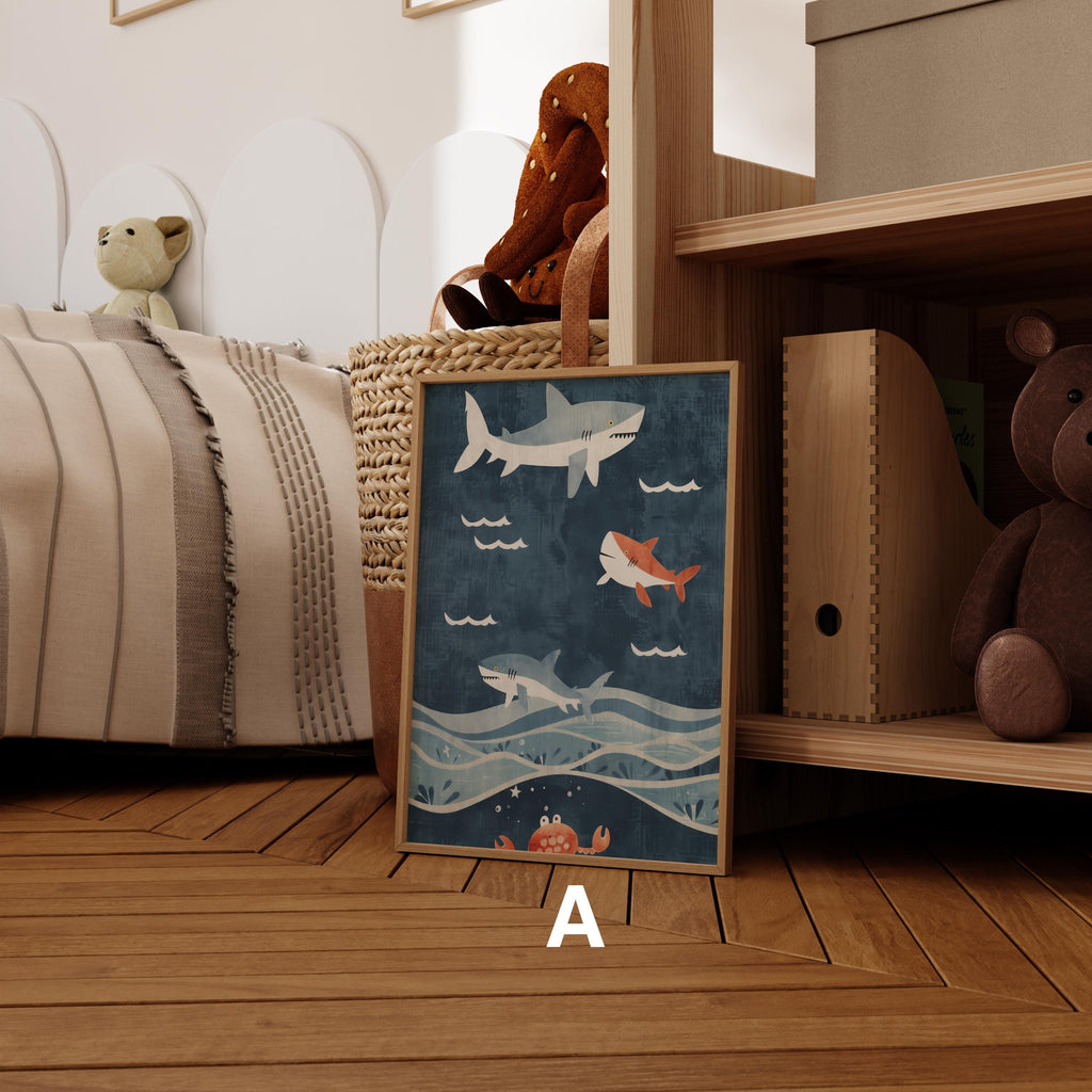 Magische Unterwasserwelt Poster Kinderzimmer · Geschenkidee für Kinder ·Märchenhafte Ozeane · Ozean-Abenteuer ·Deko Print ohne Rahmen-5