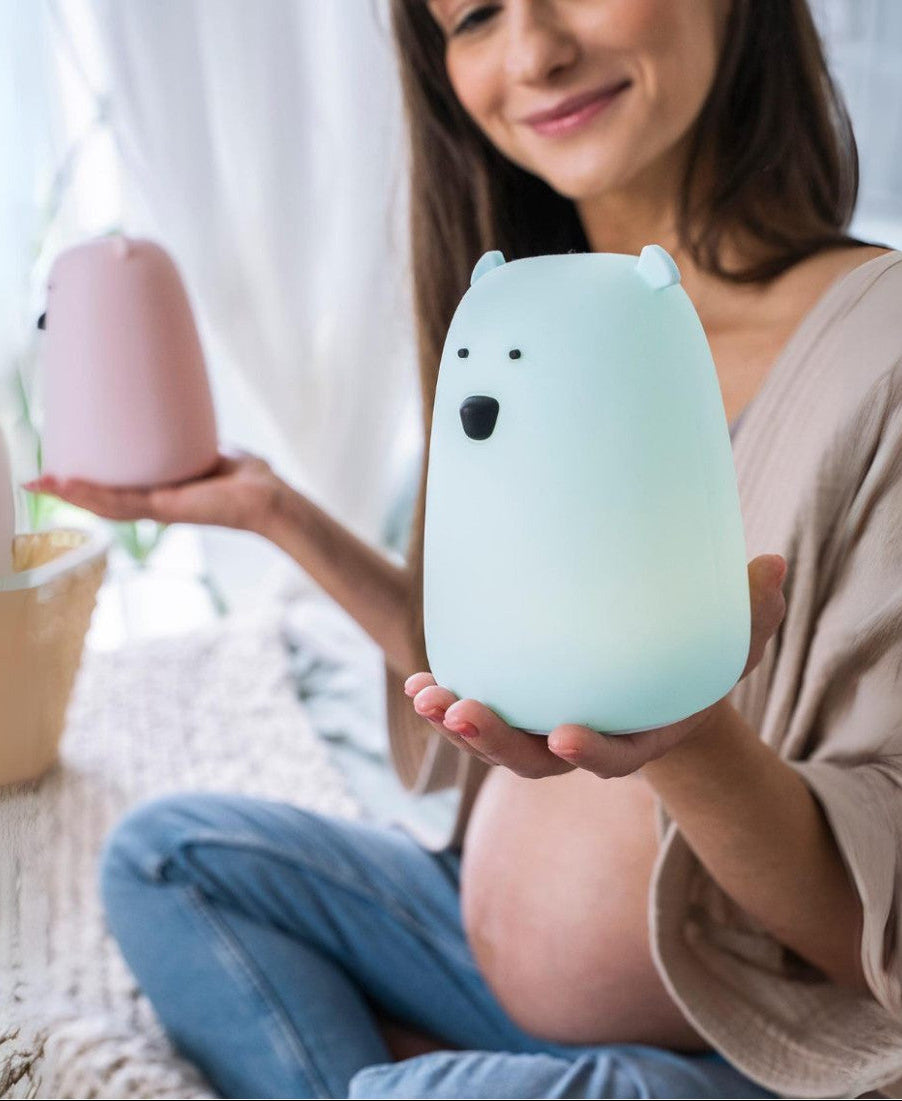 Big Bear Silicone Lamp with Remote - Blue