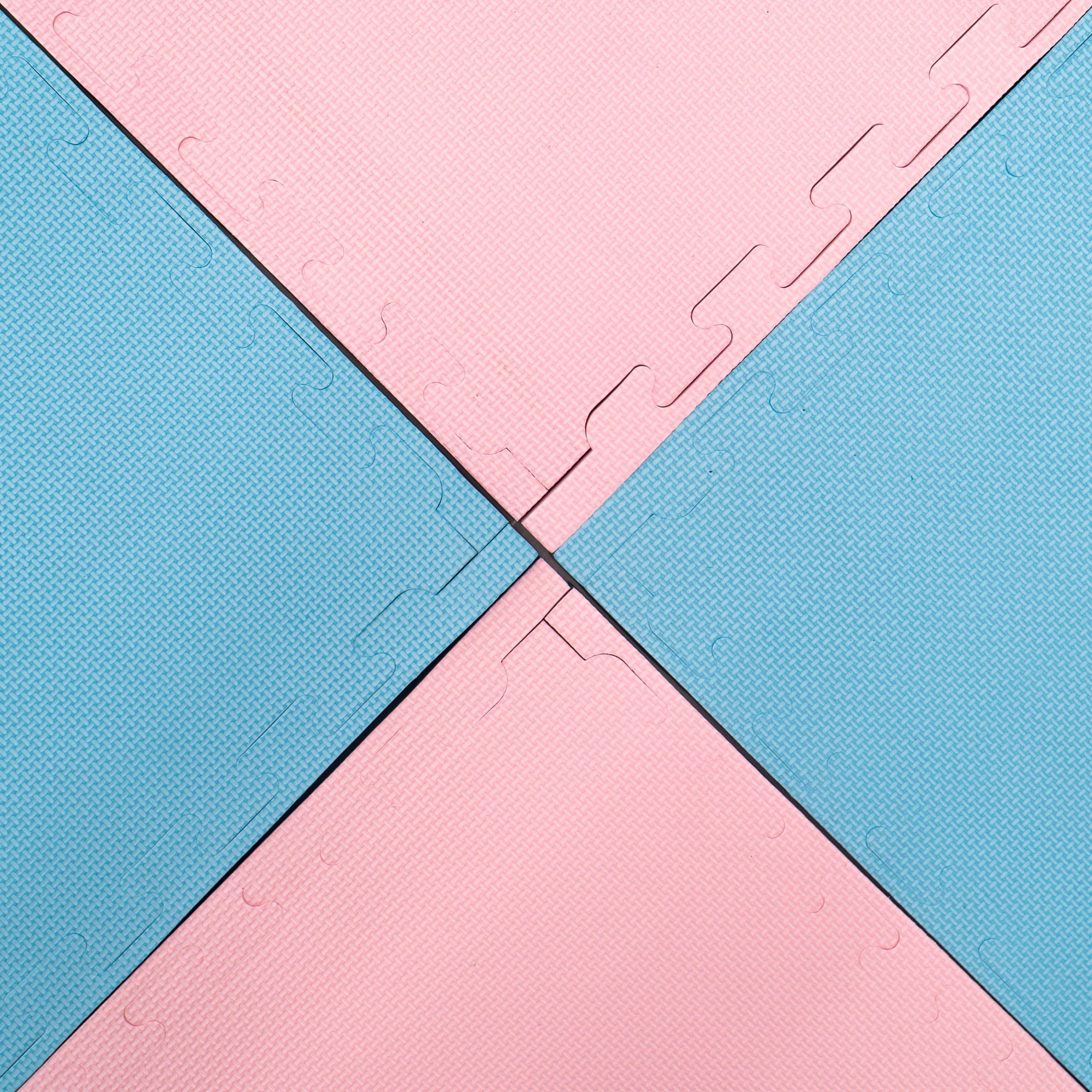 Large Foam Puzzle Mats - Baby Pink / Baby Blue