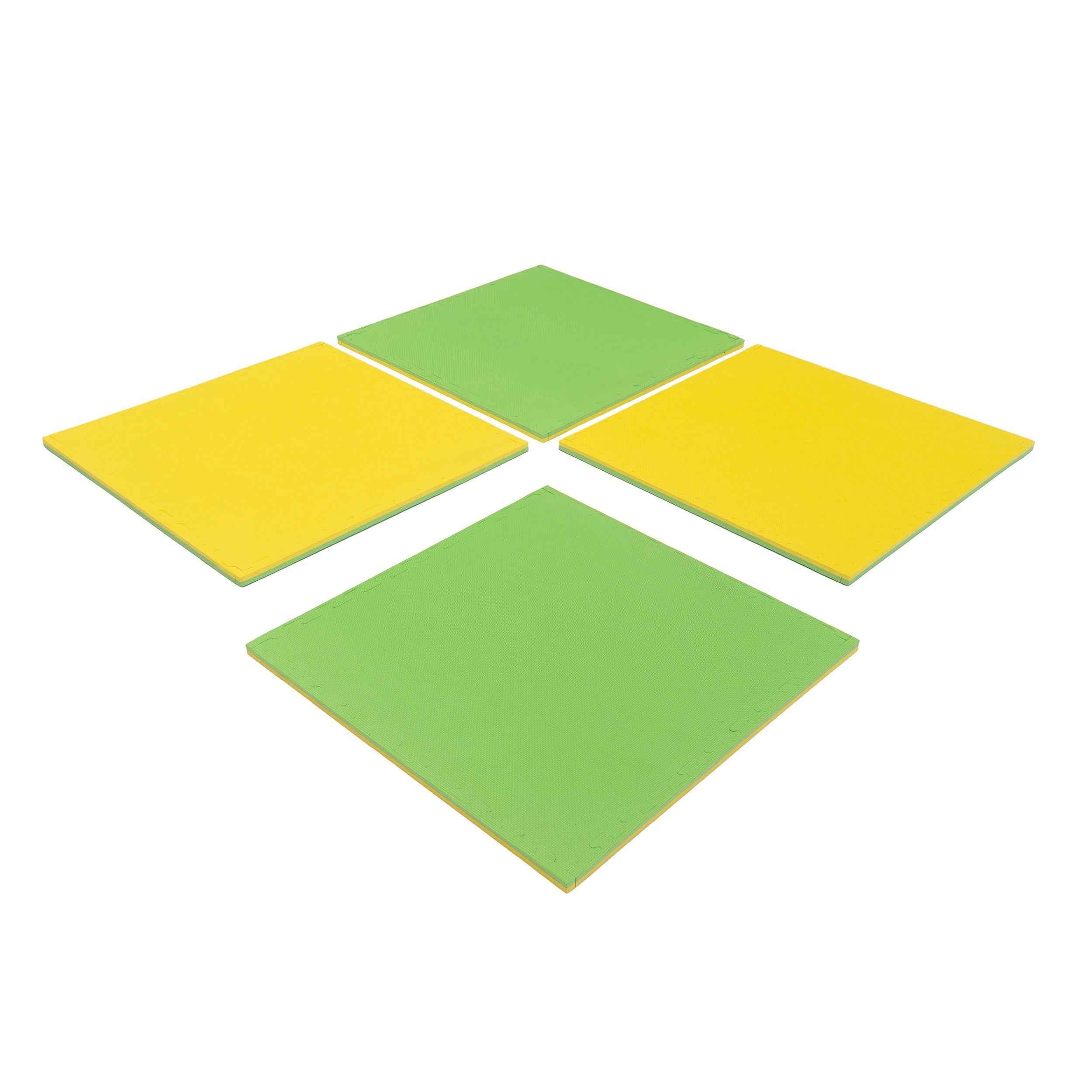 Nagy habszivacs puzzle szőnyegkészlet – tavaszi zöld / sárga – IGLU
