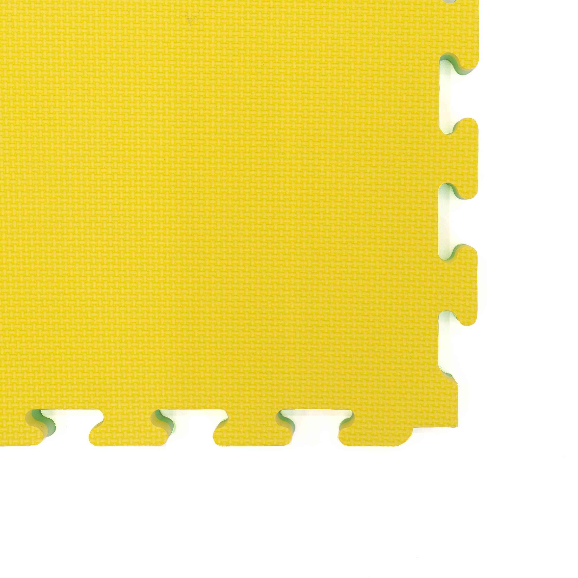 Nagy habszivacs puzzle szőnyegkészlet – tavaszi zöld / sárga – IGLU