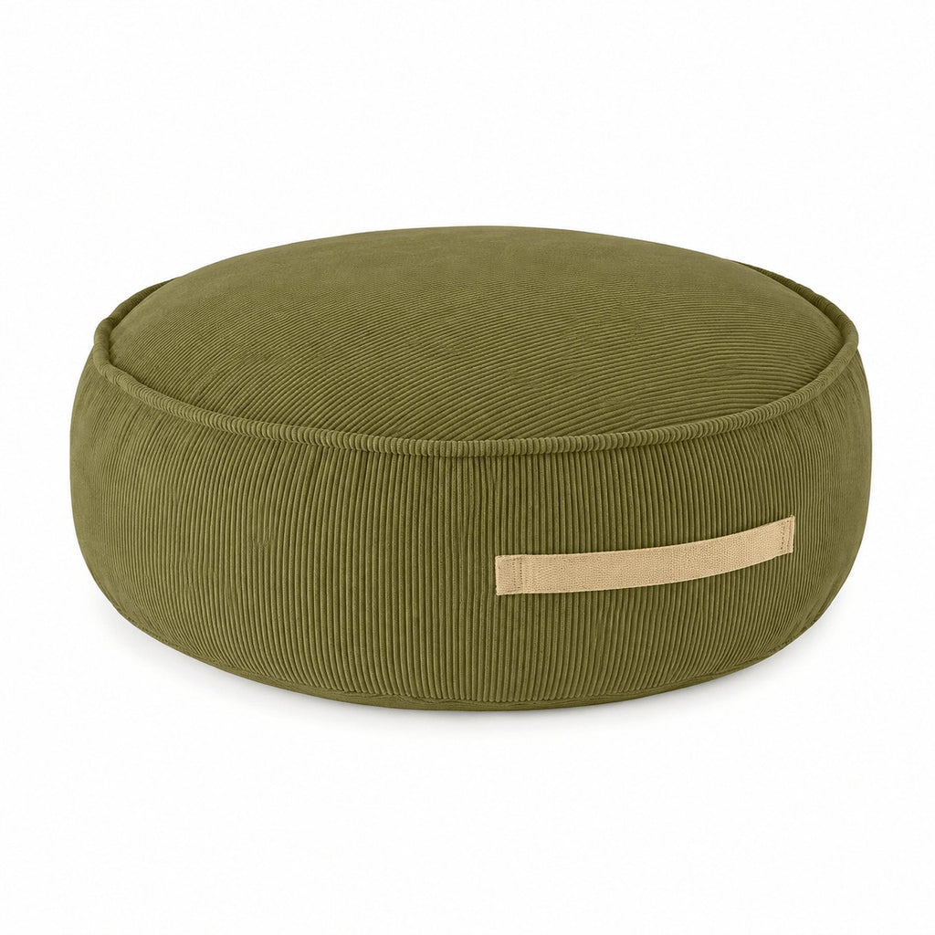 Kerek kordbársony puff, lime – MeowBaby®