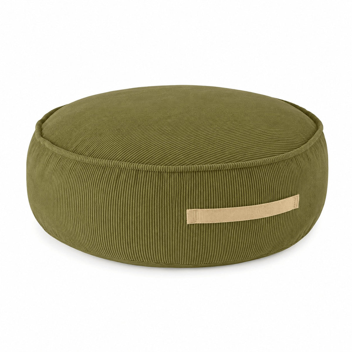 Kerek kordbársony puff, lime – MeowBaby®