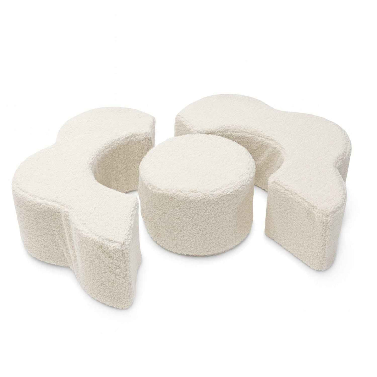 Virág forma puff szett 3 elemmel, bézs – MeowBaby