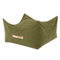 Négyzet alakú kordbársony puff – lime – MeowBaby®