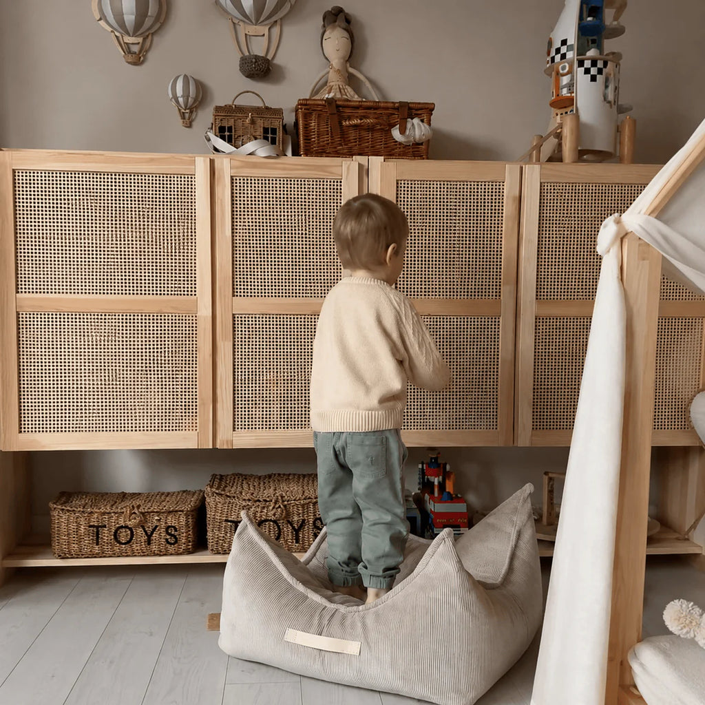 Négyzet alakú kordbársony puff – több színben – MeowBaby®